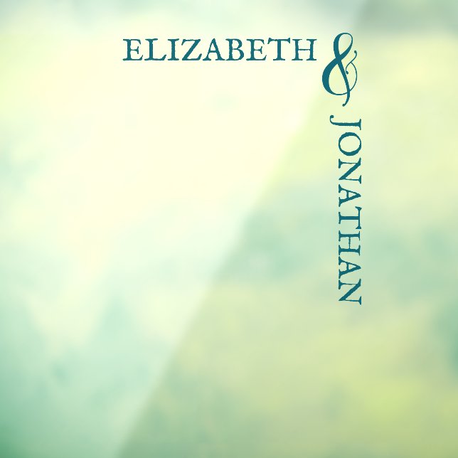 Vinilos Para Cristales Dark Teal Modern Typography Wedding (Hoja 3)