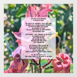 Vinilos Para Cristales David Psalm 23 biblical quote
