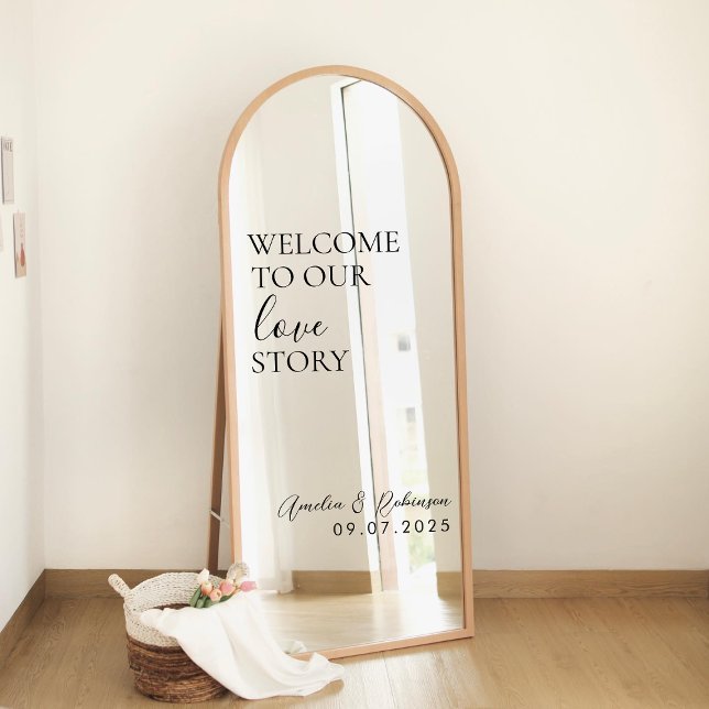 Vinilos Para Cristales Decal de espejo boda - Bienvenidos a nuestra histo (Subido por el creador)
