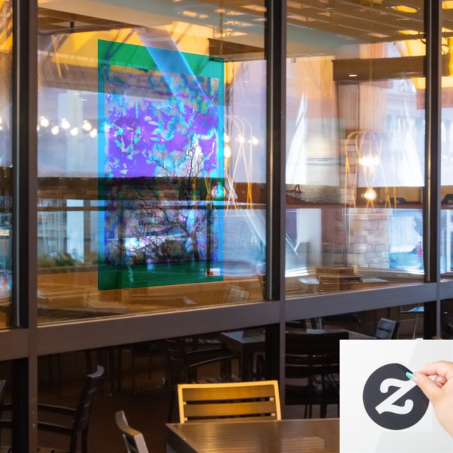 Vinilos Para Cristales Decal de la ventana azul eléctrico (ventana del restaurante)