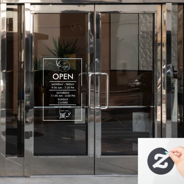 Vinilos Para Cristales Decal de la ventana de programación de horas de ap (Puerta de oficina)