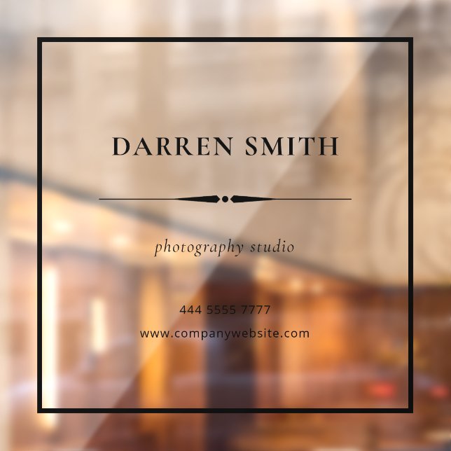 Vinilos Para Cristales Decal de la ventana del marco de nombre de la Ofic (Hoja 2)