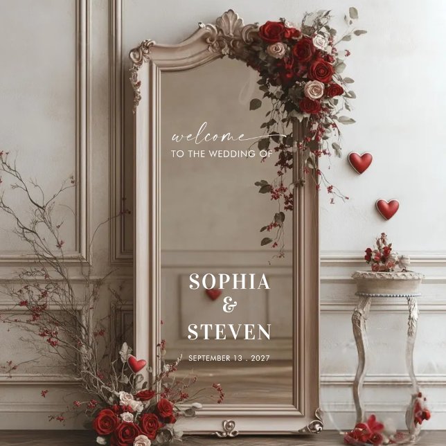 Vinilos Para Cristales Decal del Boda de bienvenida minimo moderno con es (Subido por el creador)