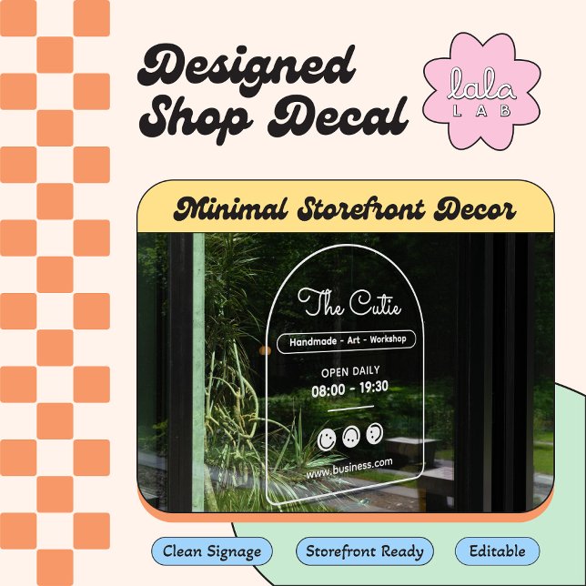 Vinilos Para Cristales Decal trendy blanco para la fachada de una tienda  (Subido por el creador)