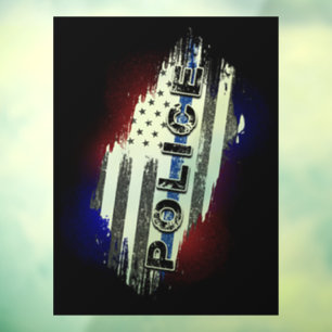 Vinilos Para Cristales Declación del coche de la bandera de la policía