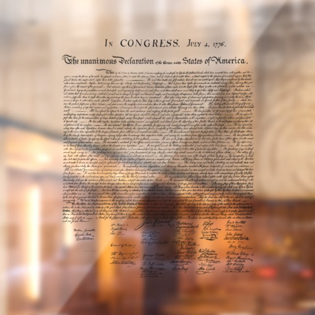 Vinilos Para Cristales Declaración de Independencia (Hoja 2)