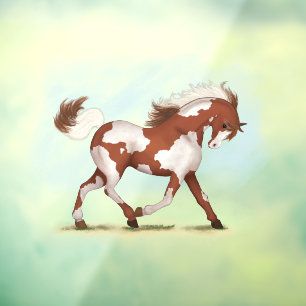 Vinilos Para Cristales Decoración de castaño sobre caballos con Skewbald