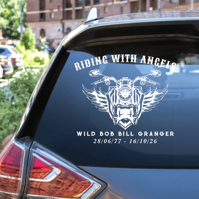 Vinilos Para Cristales Decoración De Motociclismo Personalizado Con Ángel (Subido por el creador)