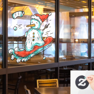 Vinilos Para Cristales Decoración de Santa de Lodge de Esquí en Hombre de