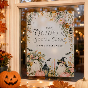 Vinilos Para Cristales Decoración de ventana de Halloween del Club Social