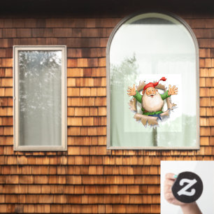 Vinilos Para Cristales Decoración de ventana de Navidad de Papá Noel