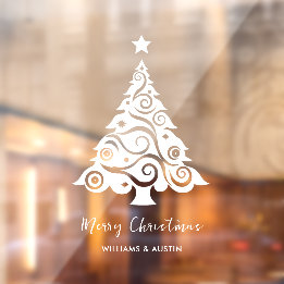 Vinilos Para Cristales Decoración de ventana para negocios de árbol de Na