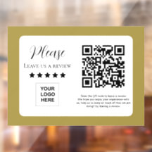 Déjanos un código QR de reseña Gold