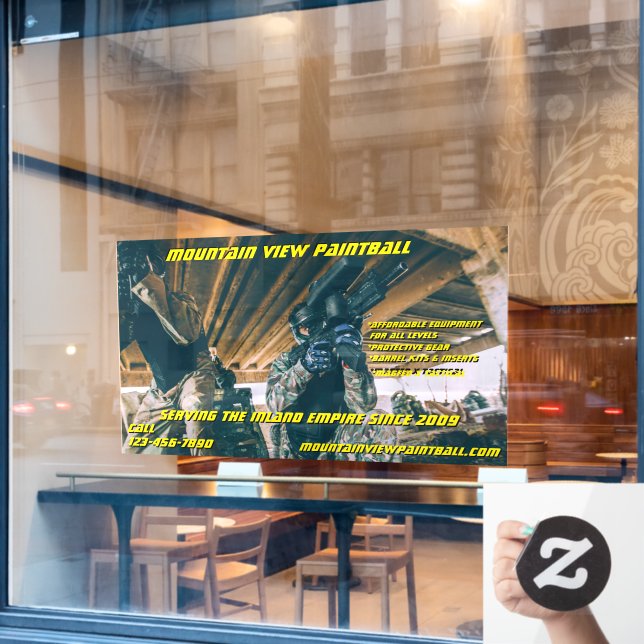 Vinilos Para Cristales Delantero del equipo de los engranajes de la tiend (Ventana de cafetería)