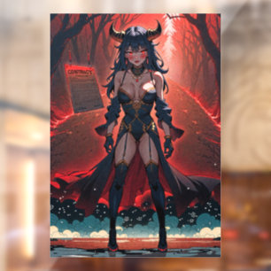 Vinilos Para Cristales Demonio con Contacto en Encrucijada, Anime Demonio