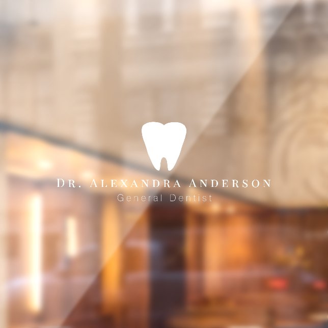 Vinilos Para Cristales Dentist White Teeth Light Blue (Hoja 2)