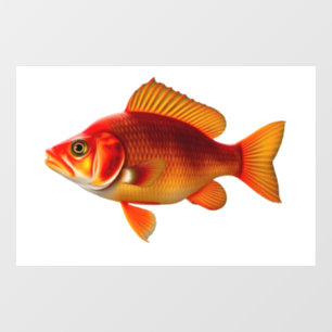 Vinilos Para Cristales Detailed Illustration of a Red Goldfish