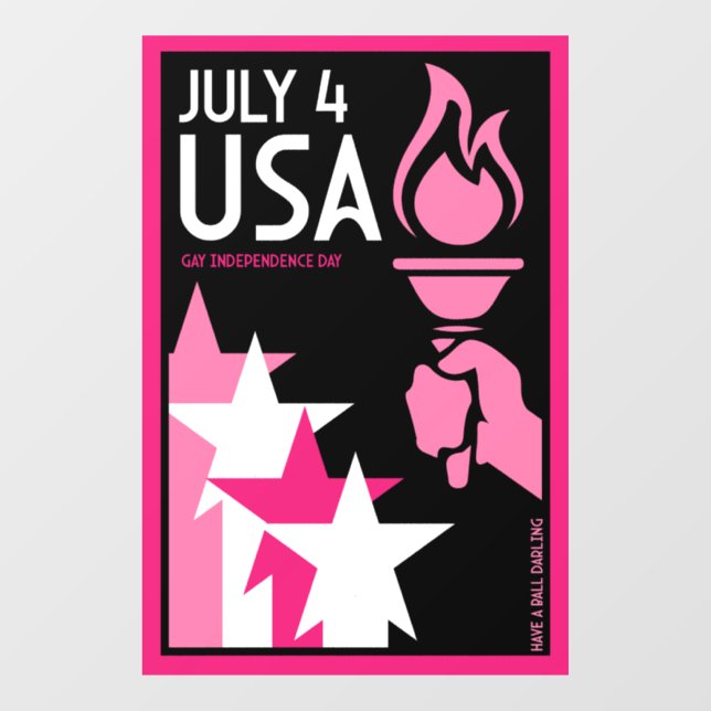 Vinilos Para Cristales Día de la Independencia de los Gays (Hoja)