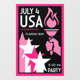 Vinilos Para Cristales Día de la Independencia de los Gays