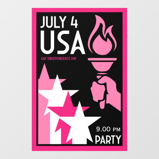 Vinilos Para Cristales Día de la Independencia de los Gays (Hoja)