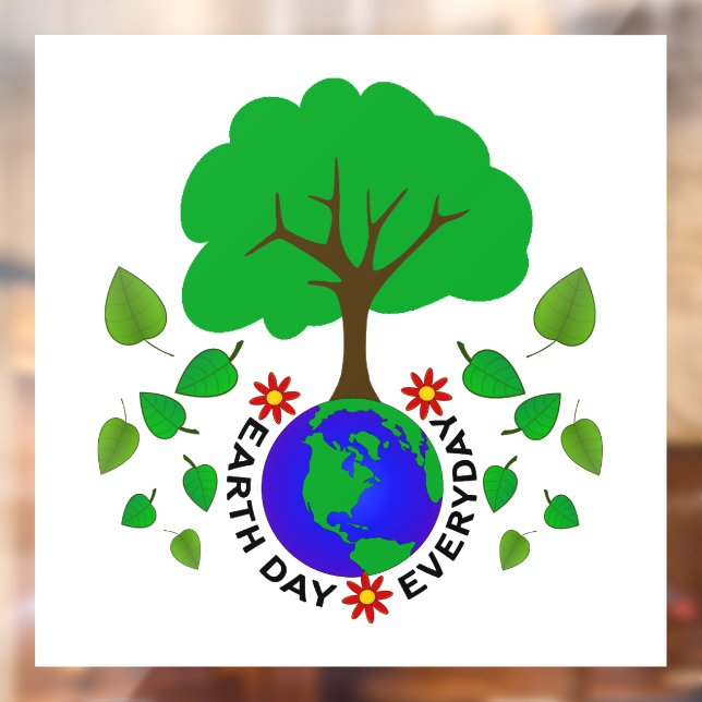 Vinilos Para Cristales Día de la Tierra  (Hoja 2)