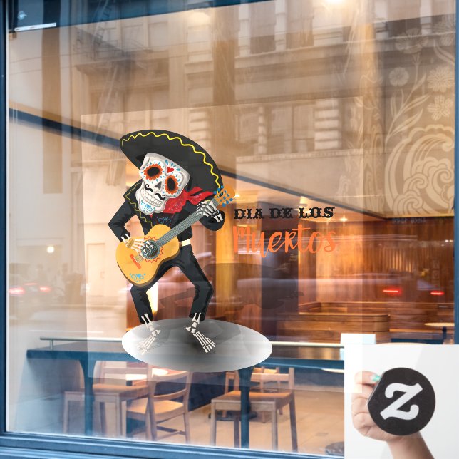 Vinilos Para Cristales Día de los Muertos Día Artístico (Ventana de cafetería)
