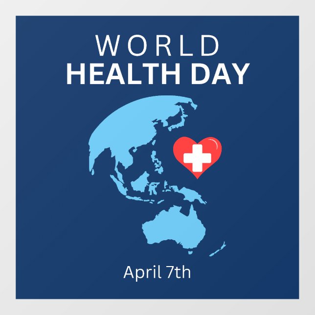 Vinilos Para Cristales Día Mundial de la Salud 7 de abril (Hoja)