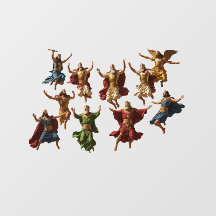 Diez Señores Saltando Del Vector De Los Diez Manda