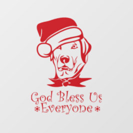 Vinilos Para Cristales Dios nos bendiga (Perro)