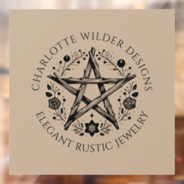 Vinilos Para Cristales Diseñador de joyas de Kraft Rústico Pagan Wiccan