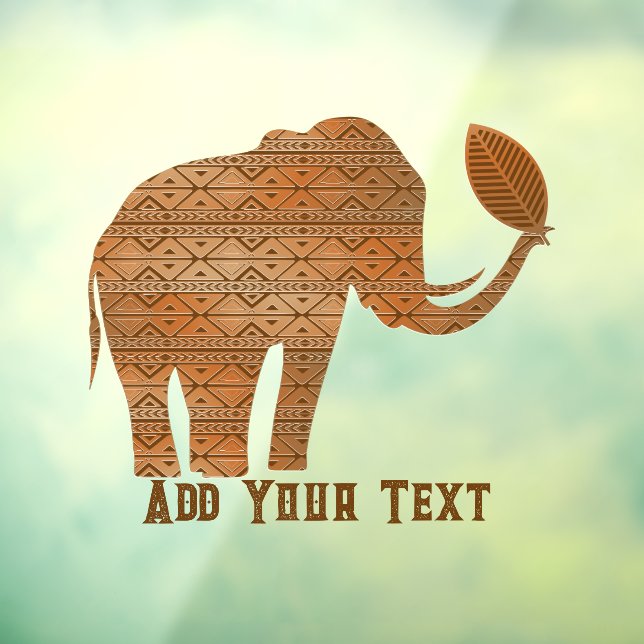 Vinilos Para Cristales Diseño de arte tribal para elefantes (Hoja 3)