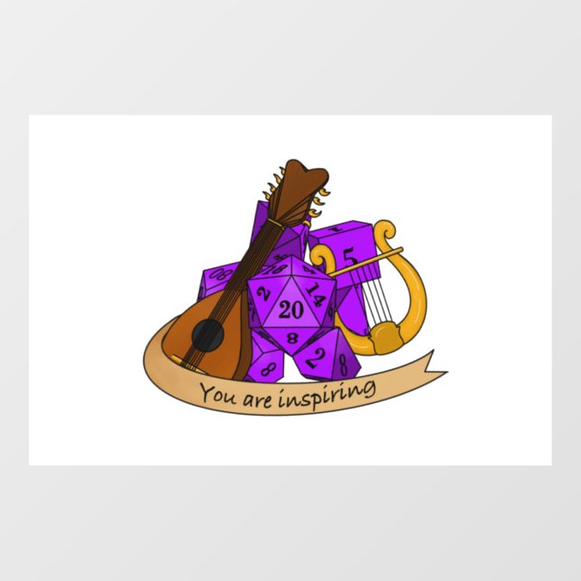 Vinilos Para Cristales Diseño de Bard Dice (Hoja)