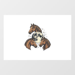 Vinilos Para Cristales Diseño de camiseta vectorial de caballo luna graba