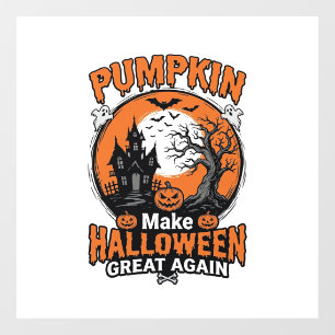 Vinilos Para Cristales Diseño de camiseta vintage calabaza Halloween geni