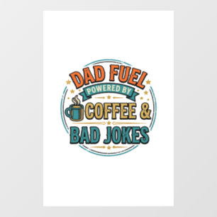 Vinilos Para Cristales Diseño de camiseta vintage de café y chistes malos