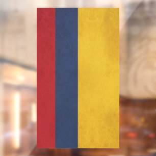 Vinilos Para Cristales Diseño de cosecha de bandera de Colombia
