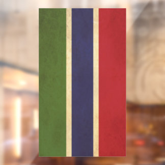 Vinilos Para Cristales Diseño de cosecha de bandera de Gambia