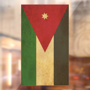 Vinilos Para Cristales Diseño de cosecha de bandera de Jordania