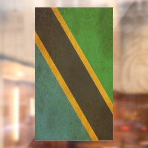 Vinilos Para Cristales Diseño de cosecha de bandera de Tanzania