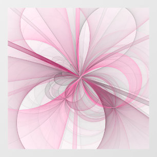 Vinilos Para Cristales Diseño de fractal gris rosa claro abstracto modern
