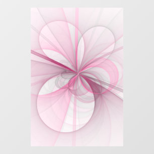 Vinilos Para Cristales Diseño de fractal gris rosa claro abstracto modern