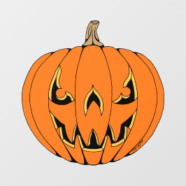 Vinilos Para Cristales Diseño de Halloween de Jack-o'-Lantern espeluznant