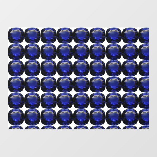 Vinilos Para Cristales Diseño de patrones de zafiro azul (Hoja)