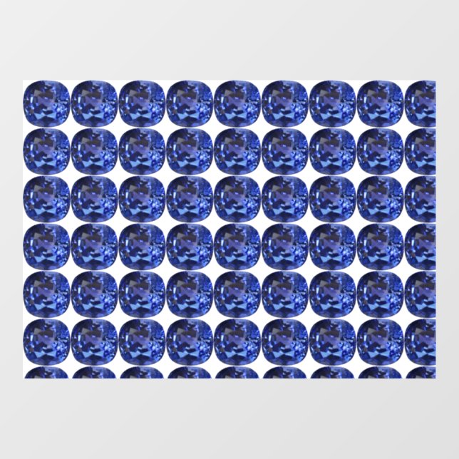 Vinilos Para Cristales Diseño de patrones de zafiro azul (Hoja)