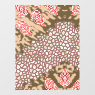Vinilos Para Cristales Diseño de tela intrincado con patrones florales