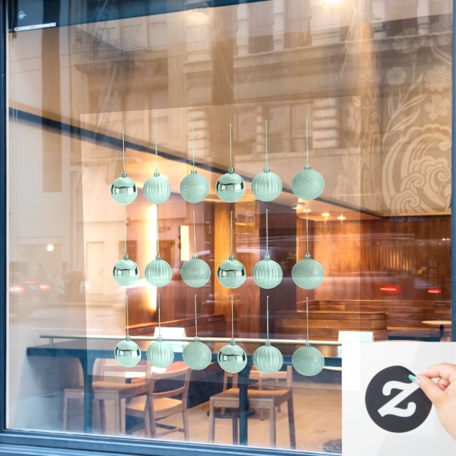 Vinilos Para Cristales Diseño de vector de adorno de Navidad totalmente a (Ventana de cafetería)