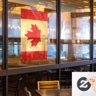 Vinilos Para Cristales Diseño de vintage de bandera de Canadá