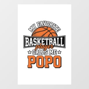 Vinilos Para Cristales Diseño Deportivo Vintage Divertido Baloncesto Popo