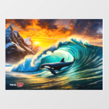 Diseño divertido Orca Solo Wave Barrel por Rich AM