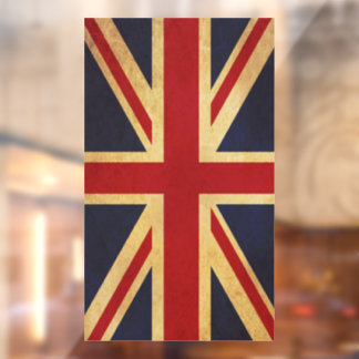 Vinilos Para Cristales Diseño vintage de la bandera del Reino Unido